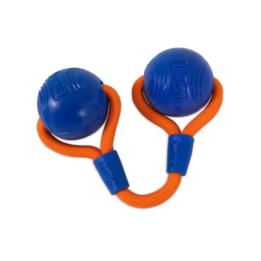 Chuckit! Crunch Duo Tug Bola com Corda para c&atilde;es, , large Imagem n&uacute;mero 1